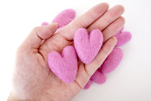 Load image into Gallery viewer, Bubblegum Pink Felt Hearts