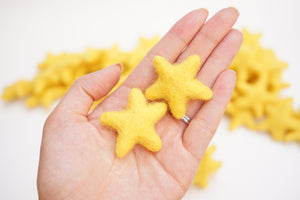 canary yellow felt stars