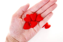 Load image into Gallery viewer, mini red felt hearts