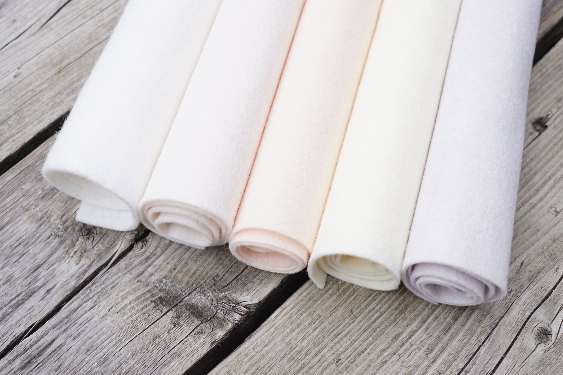 wool blend felt whites