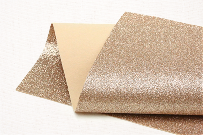 Peach sapphire glitter felt