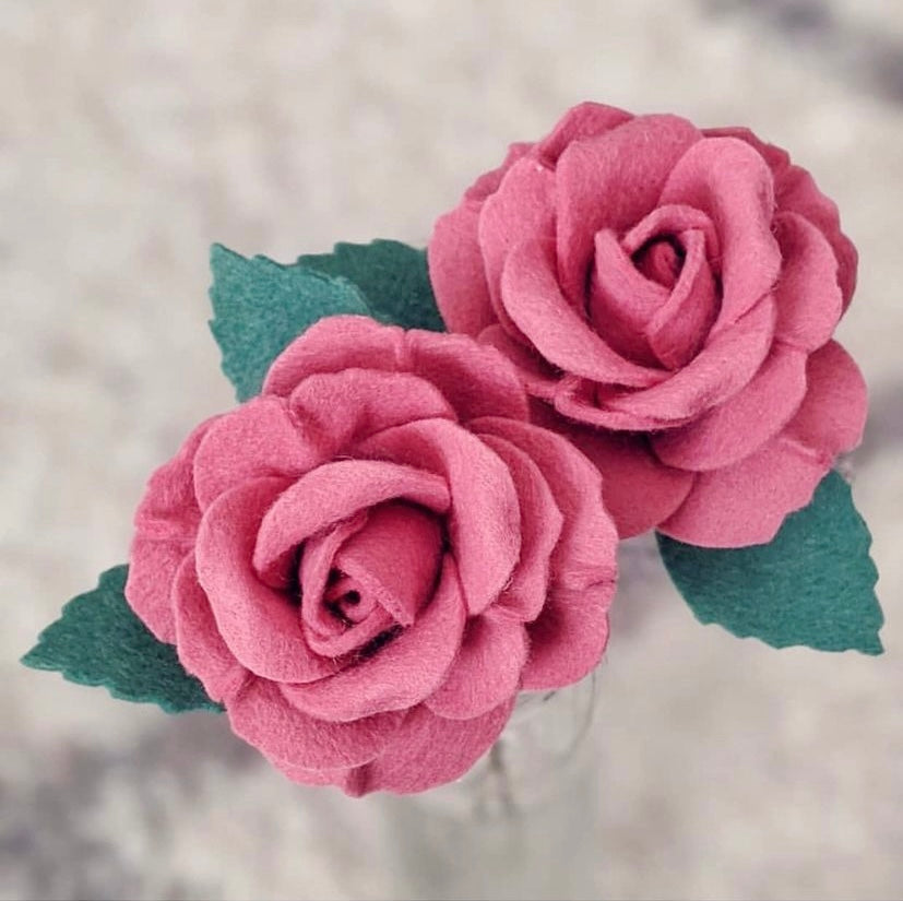 English Rose Wool Blend Felt