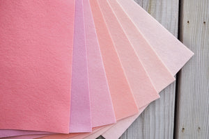 Carnation Pink - 100% Wool Felt Sheet